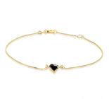 Pulseira Ouro 18k 750 Adulto Coração De Zircônia 5mm 19cm