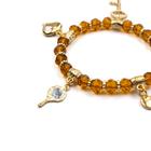 Pulseira Oxum Abebe Penduricalhos Cristal Amarelo