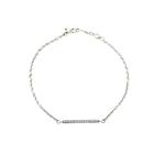 Pulseira Palito Cravejado em Prata 925 Legítima