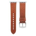 Pulseira para apple watch 42/44mm de couro de vaca legitimo, cor caramelo - Geonav