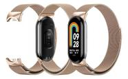 Pulseira Para Xiaomi Mi Smart Band 8 Milanesa Metal Aço Inox