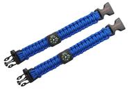 Pulseira paracord c01 azul c/ 2pc - albatroz