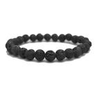 Pulseira Pedra Natural Lava Vulcânica Preto