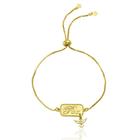 Pulseira Pingente "Paz" Banhada Em Ouro Amarelo 18 K - 1080012