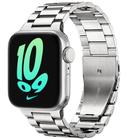 Pulseira Prata de Aço 3 Elos 38/40/41mm Compativel Applee Waatch seriee 4 5 6