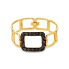 Pulseira quadrado com o do meio cravejado