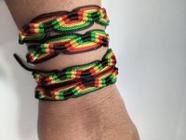 Pulseira Reggae em Macramê, Bob Marley , Rastafári