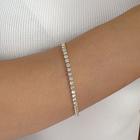 Pulseira Riviera Cristal Banhado em Ouro 18k