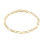 Pulseira Rommanel Banhado Ouro 18k Masculina Elos 3x1 Com Nf