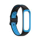 Pulseira Silicone Bicolor Para Galaxy Fit 2 - Preto e Azul