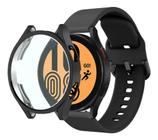 Pulseira Silicone Colorida Preto + Case Galaxy Watch4 / Watch 4 44mm