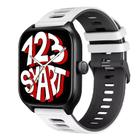 Pulseira Silicone Esportiva compatível com GTS4 A2168 / GTS 4 Mini A2176 - Branco com Preto