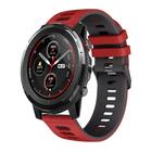 Pulseira Silicone Esportiva Para Stratos 2e3/ Gtr 47mm Cor Vermelho Com Preto