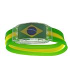 Pulseira Silicone Led Brasil Bandeira Copa Do Mundo