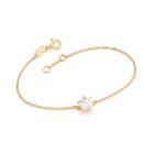 Pulseira Solitaria banhada a ouro 18 k rommanel mede 18 cm