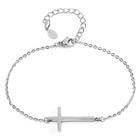 Pulseira West Coast Jewelry em aço inoxidável Sideways Cross