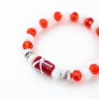 Pulseira Xangó Firma Vermelho Cristal 8 mm e Silicone