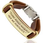 Pulseiras Bracelete Masculino Feminino Aço Inox Folheado ouro 18k Tudo Posso