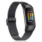 Pulseiras de metal compatíveis com Fitbit Charge 6/5 Fintie Black