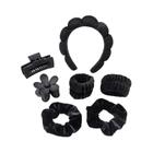 Pulseiras De Moda De Microfibra Scrunchies Conjunto De Faixa De Cabeça Inchada Para Lavagem Facial,