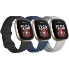 Pulseiras de silicone para Fitbit Sense/Versa 3 da Amzpas - pacote com 3