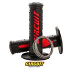 Punho manopla electra Racing preta/vermelha motocross veloterra enduro (PAR) - Circuit