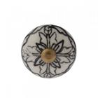 Puxador Cerâmica Circular com Flor