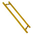 Puxador Duplo Alumínio 60cm Porta Pivotante  Dourado