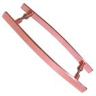 Puxador Duplo Alumínio Curvo 80cm Porta Pivotante Rose