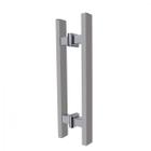 Puxador Duplo para Porta 450mm Inox Acetinado Premium Pr4171 Ducon Metais