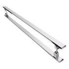 Puxador Inox Para Porta Pivotante Madeira Vidro 1 Metro - Metalcromo