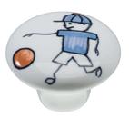 Puxador italy line 7054 - menino futebol - ceramica