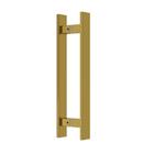 Puxador para porta dourado gold duplo inox pivotante correr italy line df926 30 cm (300 mm) barra chata