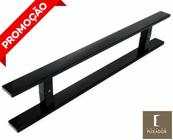 Puxador Para Portas Duplo AÇO INOX PRETO EPOXI (CLEAN)