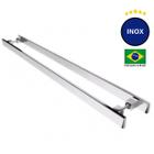 Puxador Porta de Madeira ou Vidro 4cm x 1cm Inox Polido