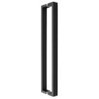 Puxador Porta de Madeira ou Vidro 4cm x 2cm Inox - Preto Text.