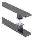 Puxador Porta Duplo Em Alumínio 100cm Modelo Flat Aluminum