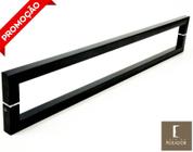 Puxador Portas Duplo Aço Inox Preto Slin 80 cm para portas: pivotantes/madeira/vidro temperado/porta alumínio e portões