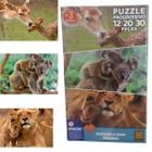 Puzzle Progressivo Animais E Seus Filhotes Quebra Cabeça.