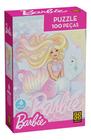 Puzzle Quebra Cabeça Brinquedo Barbie Brilhante Sereia 100 Peças Pequeno Infantil Grow