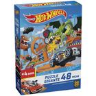 Puzzle Quebra Cabeça Hotwheels Gigante 48 Peças 04422 Grow