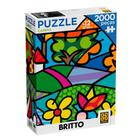 Puzzle Romero Britto 2000 Peças Campo Quebra Cabeca Grow