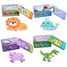 Puzzle Toy Wokex Children Montessori Wooden Cartoon 4 unidades