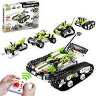 Qmecha 5 em 1 Controle Remoto STEM Building Blocks Car Tank - 400 + PCS RC Car Kit - Presente de brinquedo educacional perfeito