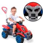 Quadriciclo Infantil Spider Com Empurrador Porta Objeto Brincar Gancho Haste Articulada