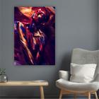 Quadro 100x70cm Mulher Colorida Abstrato Canvas