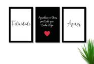 Quadros Salão Beleza Diva Motivação Frases 3 Peças 20x28cm