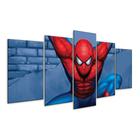 Quadro 5 Peças Homem Aranha Spider-Man Games Geek Mosaico