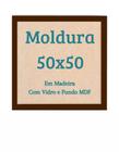 Quadro 50x50 Moldura Decorativa Com Vidro Poster Canvas Foto