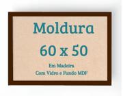 Quadro 50x60 Moldura Madeira 60x50 Com Vidro Foto Poster Imagem